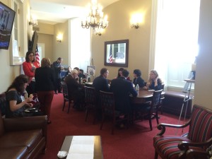 "Lunching" the Congressional members, Spark executives, CRBF leaders, and CRB1 children and siblings all around a table together