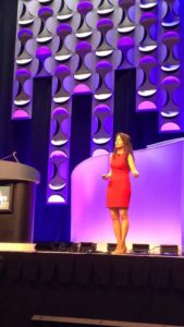 Kristin on stage at teh ACRP 2019 COnference