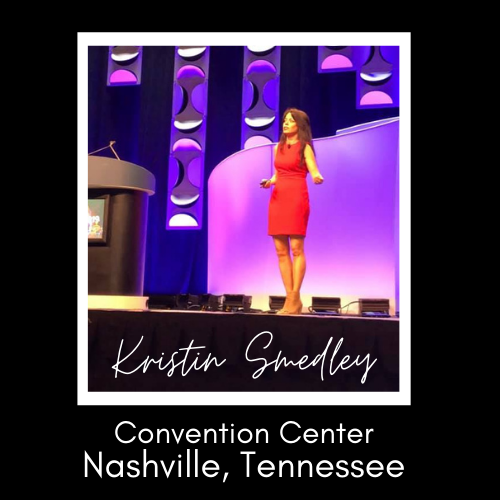 Kristin speaking at the Nashville convention center