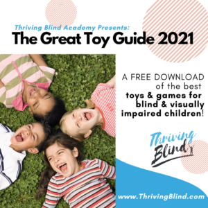 The Great Toy Guide text with picture of four children laughing