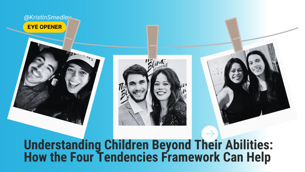 raising children beyond their abilities with the four tendencies framework, pictures of Kristin with each of her three kids.